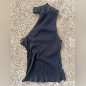 Urban Outfitters Asymmetrical Black Tank Top